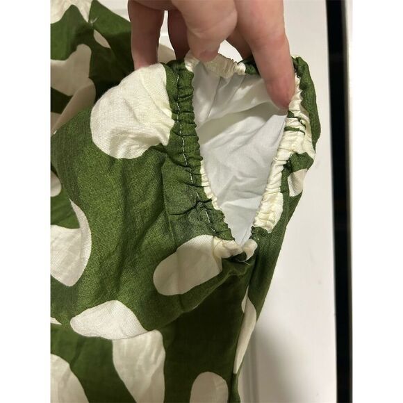 Anewsta Women's Floral Backless Midi Dress Green V-Neck Summer Casual - Picture 7 of 9